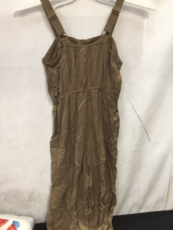 Photo 2 of Girls' Zip Front Twill Jumpsuit - art class™ Olive Green large
