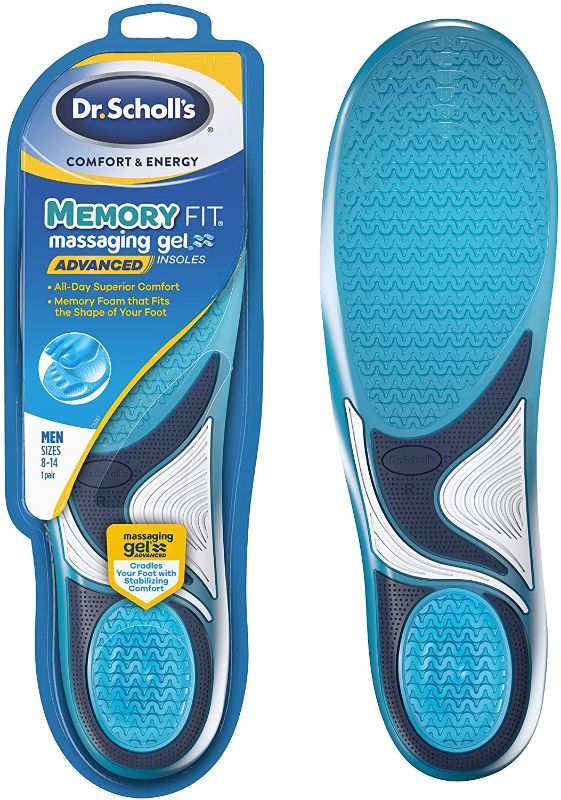 Photo 1 of Dr Scholls Memory Fit Insoles, with Massaging Gel, Men's, Size 8-14