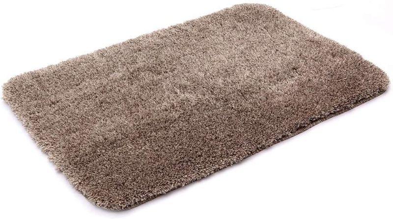 Photo 1 of COSY HOMEER 30X20 Inch Bathroom Shower Mat with Super Slim Polyester Fabric Anti Slippery Bath Rugs Which is Machine Washable and Water Absorbent Fuzzy Mat,Beige
