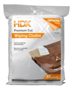 Photo 1 of 10 in. x 15 in. 12/cs Deluxe Painting and Staining Cloths (55-Pack)
OPENED BAG 