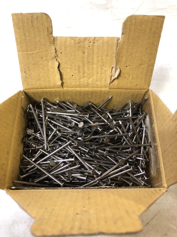 Photo 2 of #14 x 1-3/4 in. 5-Penny Bright Steel Smooth Shank Box Nails (1 lb.-Pack)
OPENED BOX 