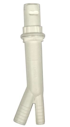 Photo 1 of 2.5 in. O.D. Plastic Kitchen Dishwasher Air Gap without Cap in White
