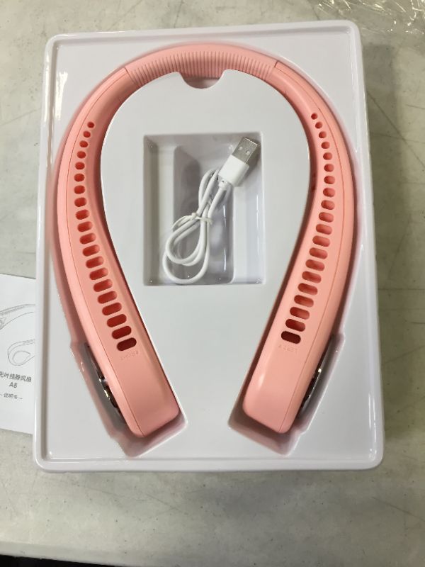 Photo 1 of Portable Neck Fan, Pink 