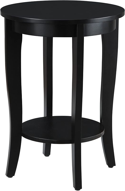 Photo 1 of Convenience Concepts American Heritage Round End Table, Black

