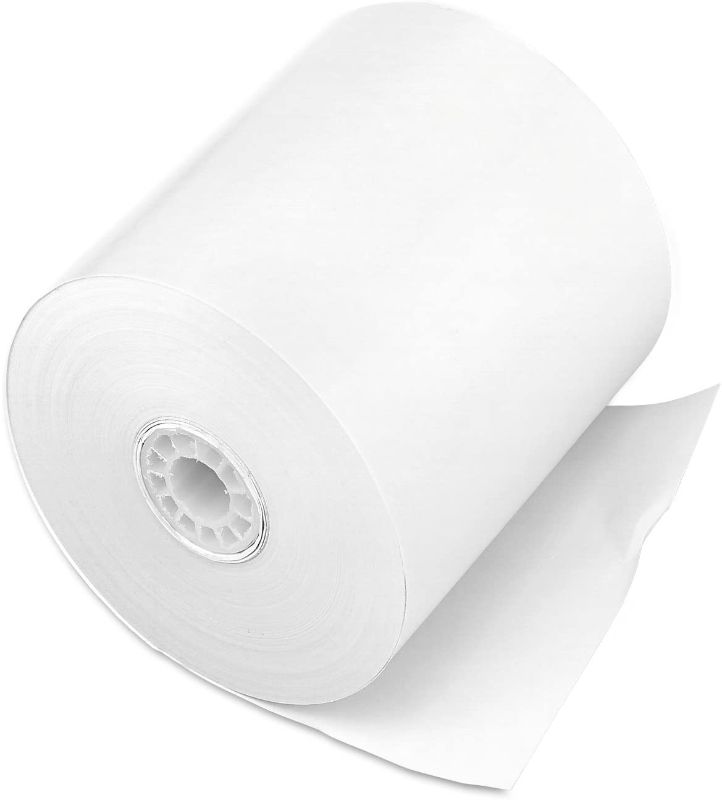 Photo 1 of Office Depot(R) Single-Ply Bond Paper Rolls, 3" x 150ft., Pack Of 50