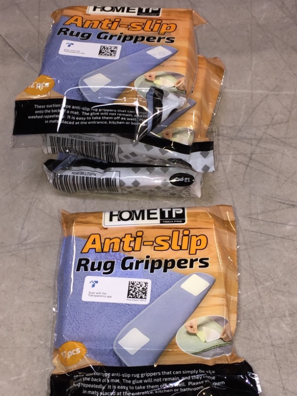 Photo 2 of home techpro best non-slip washable gripper "vacuum tech" -new materials to anti curling pad : keep your rug in place & make corner flat and easily peel off when need - 4 Packs 