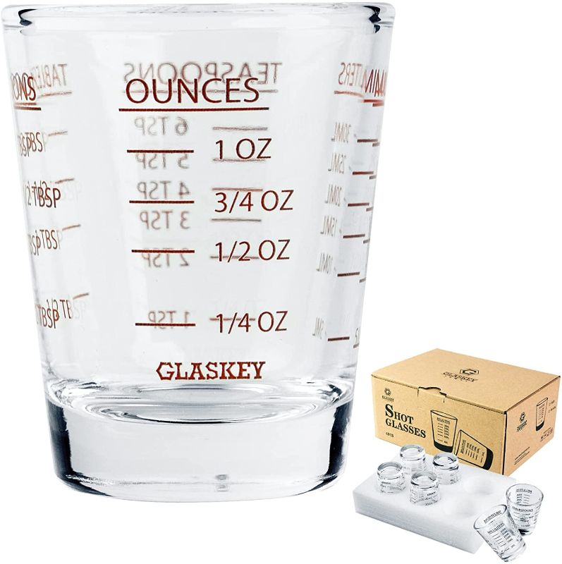 Photo 1 of GLASKEY Shot Glass Measuring Cup Set of 6, 3oz Dishwasher Safe Lead-free Heavy Base Shot Glasses