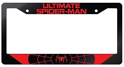 Photo 1 of  Spider Man Glossy Black Metal License Plate Frame Video Game Theme Super Heroes