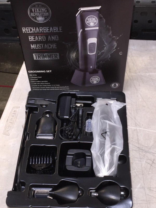 Photo 2 of Beard Trimmer for Men - Mens Electric Razor, Hair Clippers for Beard. Adjustable and Portable Beard Grooming Kit for Men.