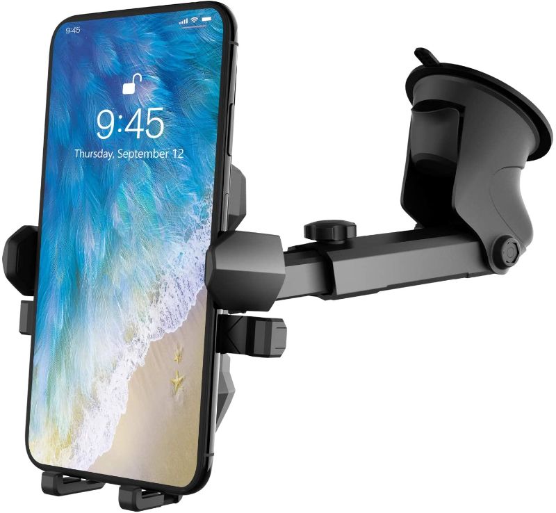 Photo 1 of Upgraded Cell Phone Holder for Car, Universal Manords Dashboard Windshield Car Phone Mount Compatible with iPhone 11 Pro Xs XR X 8 7 Plus SE, Samsung Galaxy 3 Count  