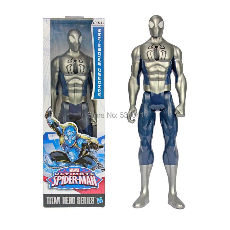 Photo 1 of 12 INCH Silver the amazing Spider man toy armored Spider Man Action Figure