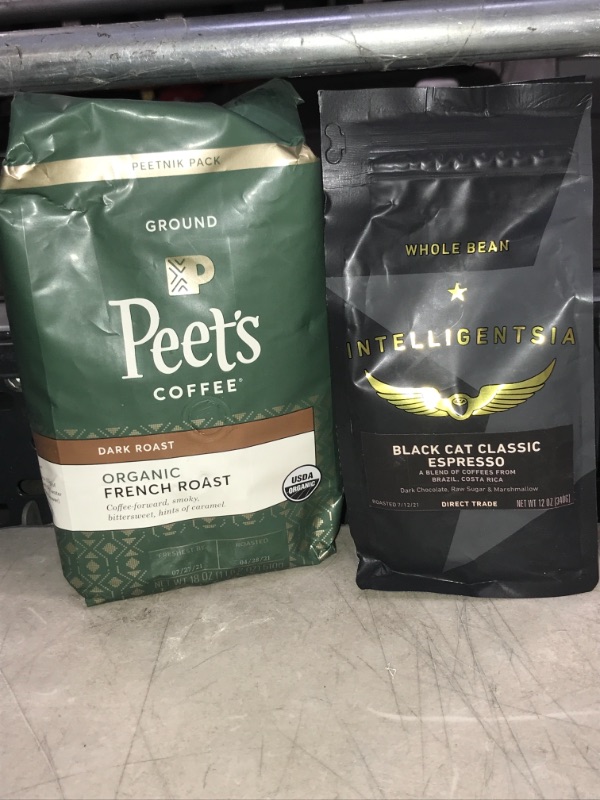 Photo 2 of Peet's Coffee, Organic French Roast Dark Roast 18 Oz. - Intelligentsia, Black Cat Classic Espresso 12 Oz. 