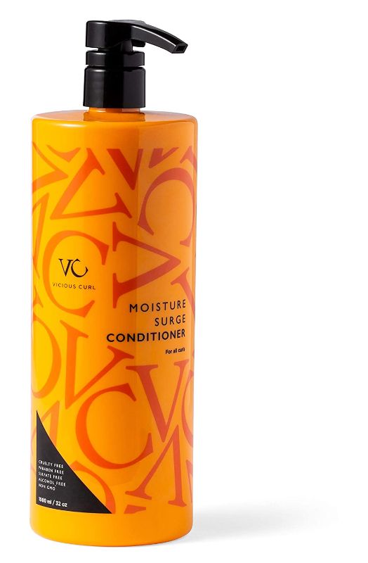 Photo 1 of Vicious Curl Moisture Surge Conditioner for Curly Hair – Re-Coils Damaged Curls, Softens, Detangles, Moisturizes & Detangling (32 OZ)