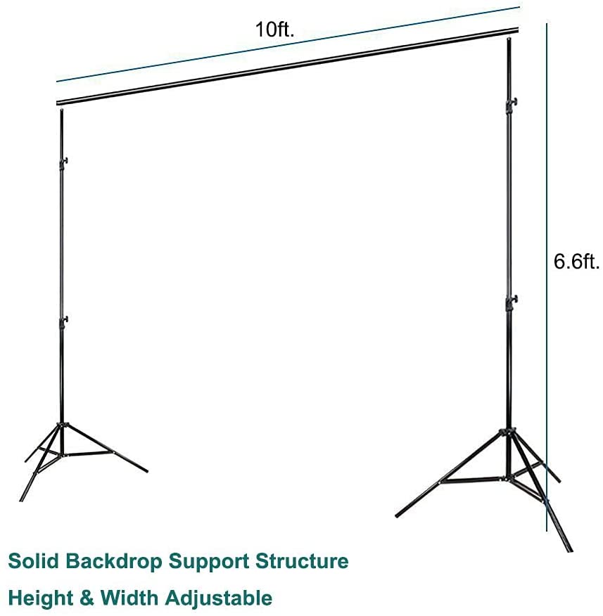 Photo 1 of Kshioe 2x3m/6.5x9.8ft Photo Video Studio Adjustable Background Backdrop Support System Stand with Carry Bag
