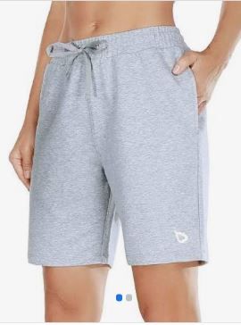 Photo 1 of Baleaf Women's 7'' Casual Cotton Bermuda Athletic Workout Shorts LARGE
