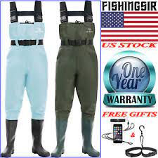 Photo 1 of FISHINGSIR Fishing Chest Waders for Men with Boots Mens Womens Hunting Bootfoot Waterproof Nylon and PVC with Wading Belt M7 / W9
