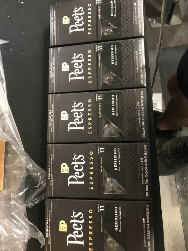 Photo 1 of 5 pack of Peet's Espresso Nerissimo Dark Roast Aluminum Capsules - 10ct/1.87oz