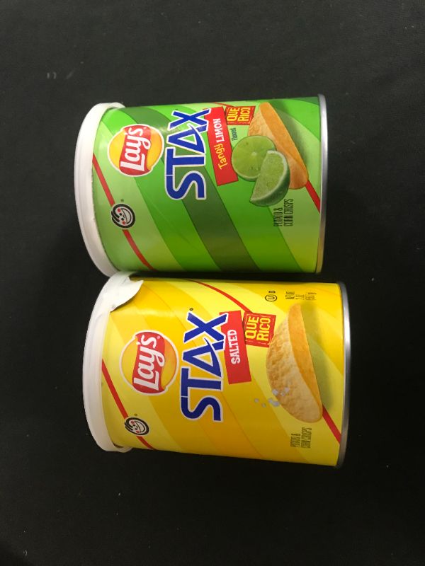 Photo 1 of 9 pack of Lays Stax 2oz cans