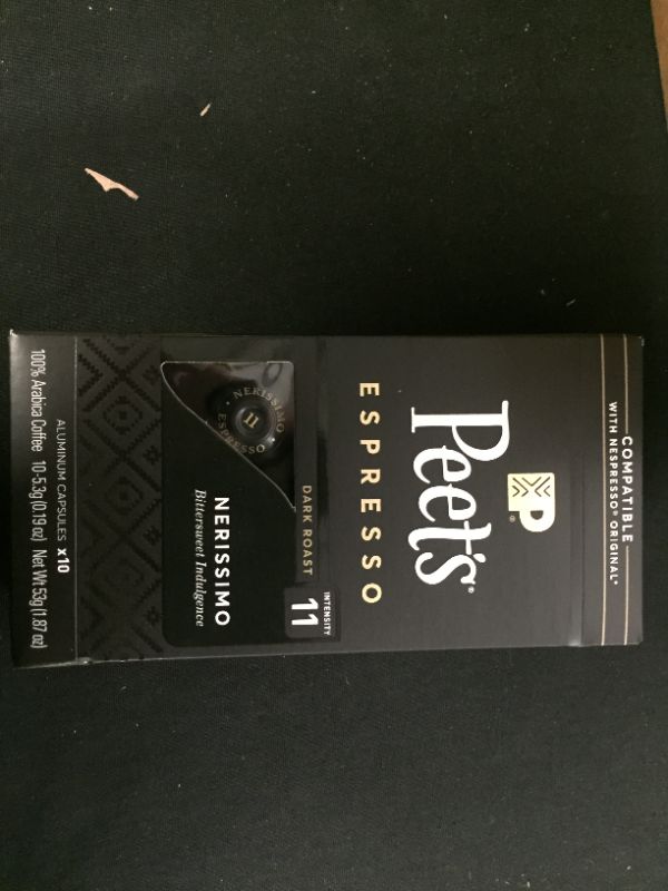 Photo 2 of 5 pack of Peet's Espresso Nerissimo Dark Roast Aluminum Capsules - 10ct/1.87oz