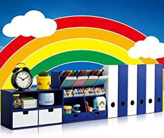 Photo 1 of Desk Organizer Set with 6 Magazine File Holder Organizer 4 Drawers & 16 Compartments