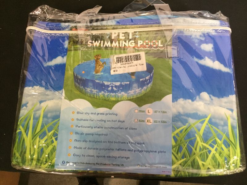 Photo 1 of BINGPET Foldable Dog Swimming Pool - Outdoor Portable PP Pet Puppy Collapsible Pool Bathing Tub for Dogs and Kids