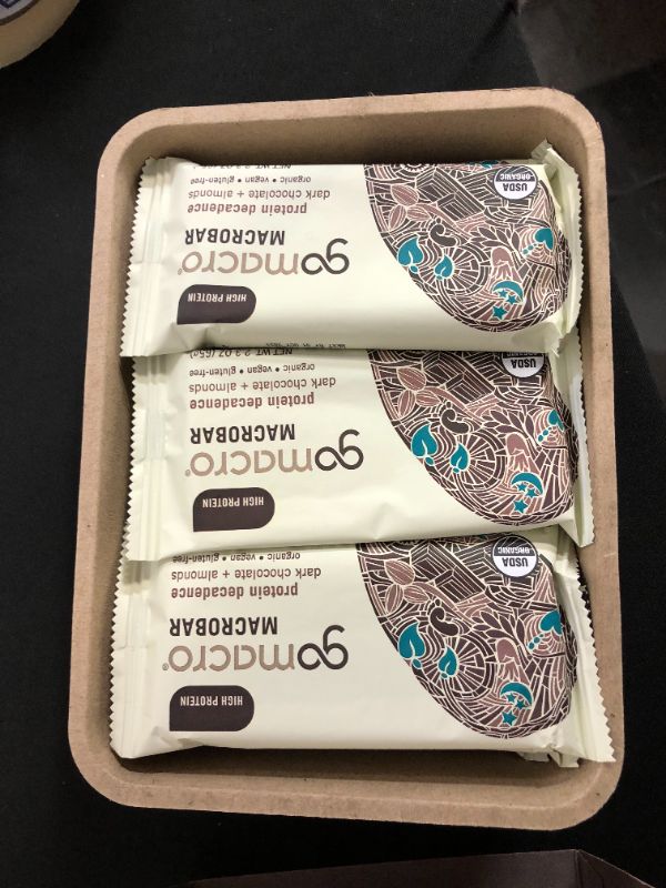 Photo 1 of 12 pack of Gomacro Macrobar, Dark Chocolate + Almonds - 2.3 oz