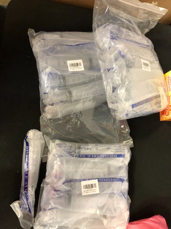 Photo 1 of 3 pack of 10 Packs Large Plastic Syringe for Scientific Labs -Sterile Individual Wrap - Dispensing Multiple Uses Measuring Syringe Tools. (60ml) 30 syringes total