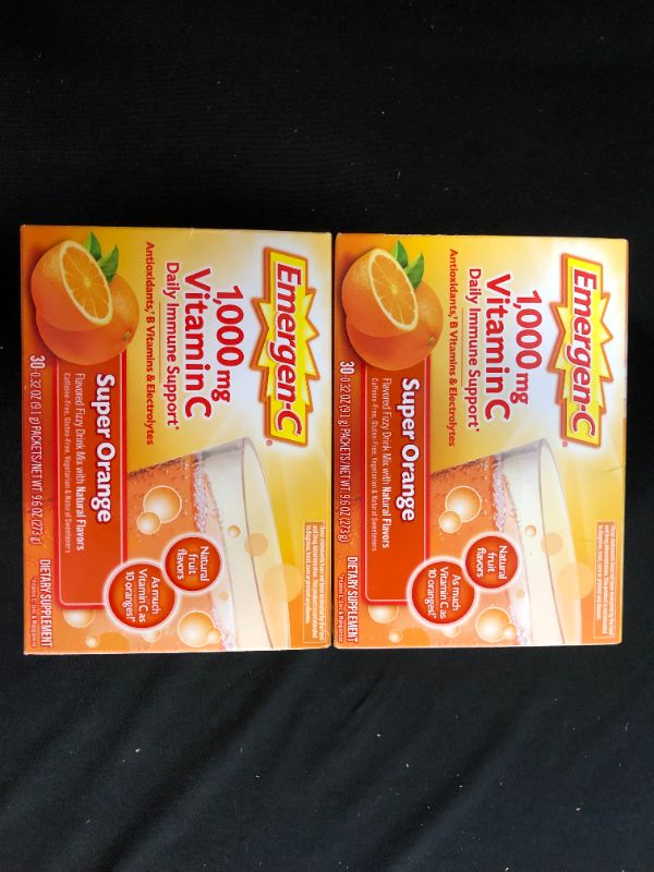 Photo 2 of 2 pack of Emergen-C Vitamin C Drink Mix - Super Orange - 30ct