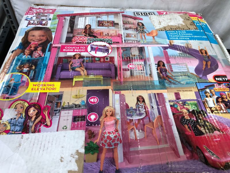 Photo 1 of Barbie Dreamhouse Dollhouse with Wheelchair Accessible Elevator (POSSIBLE PARTS MISSING)
