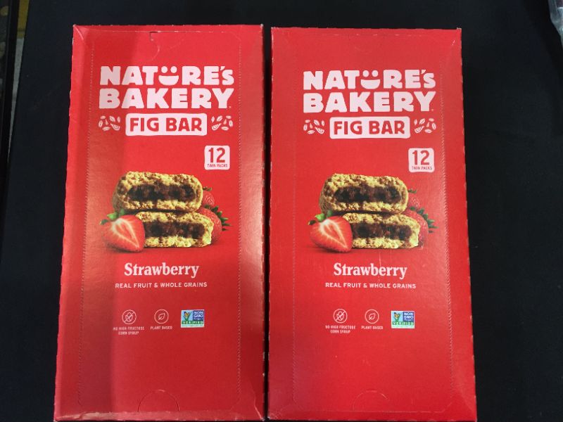 Photo 2 of 2pck - Nature's Bakery 100% Natural Fig Snack Bar, Strawberry, 2 Oz EXP10/26/2021