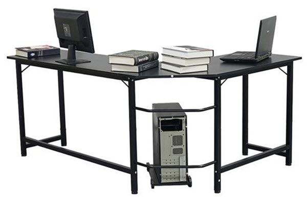 Photo 1 of 66" x 47" x 28" L-shaped Corner Desk Gaming Computer Workstation Table w/ CPU Stand Home Office
