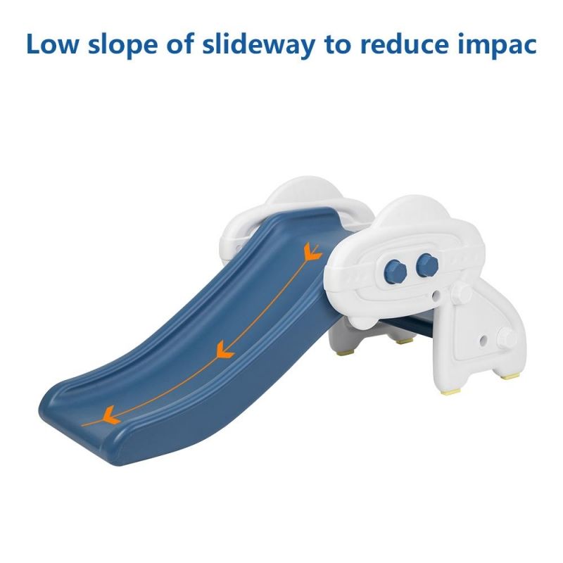 Photo 1 of Zimtown HDPE UFO Climber Slide for 1-4 Years Old Kids Blue&White
