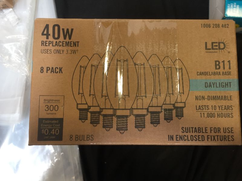 Photo 1 of 2pck - 40w replacement led bulb b11 daylight 8 pack 