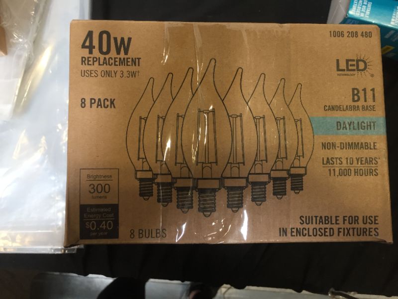 Photo 1 of 2pck - 40w replacement led bulb b11 daylight 8 pack 