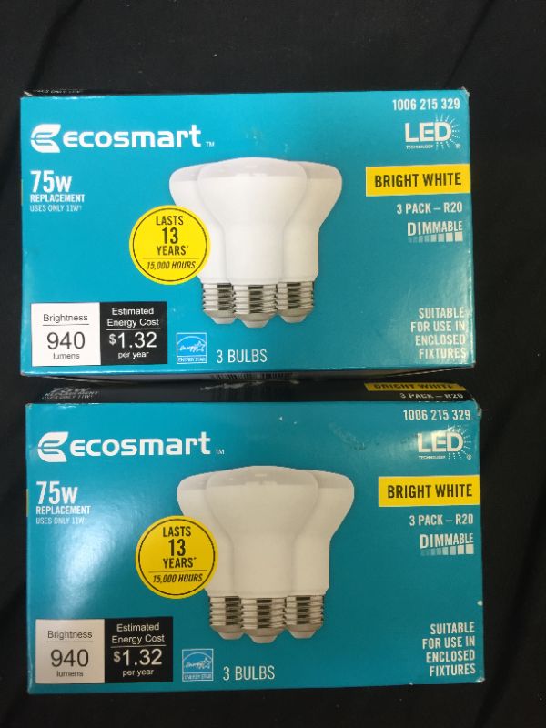 Photo 1 of 2pck - 75w Ecosmart led bulb Bright White 3 pack