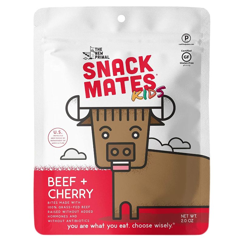 Photo 1 of 2PCK - Snack Mates by ?The New Primal, Beef & Cherry Bites, High Protein and Low Sugar Kids Snack, Bite-Sized, Certified Paleo, Certified Gluten Free, Soy Free 2 oz
