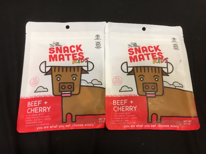 Photo 2 of 2PCK - Snack Mates by ?The New Primal, Beef & Cherry Bites, High Protein and Low Sugar Kids Snack, Bite-Sized, Certified Paleo, Certified Gluten Free, Soy Free 2 oz
