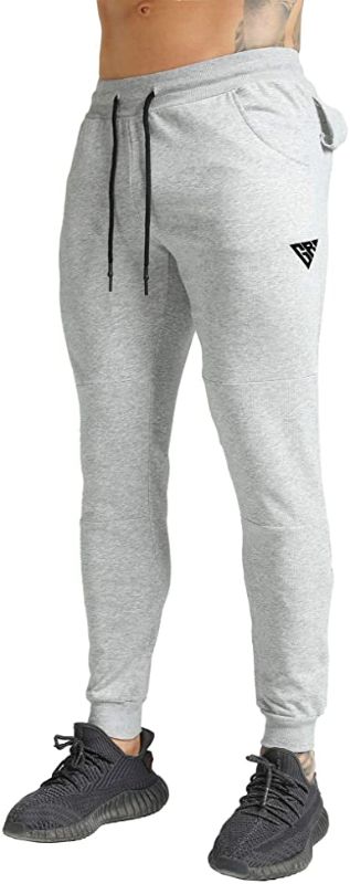 Photo 1 of GYM REVOLUTION Men's Workout Tapered Joggers Training Sweatpants Running Pants with Zipper Pocket - MEDIUM