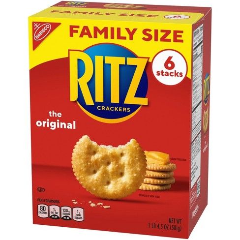 Photo 1 of 3 pack of crackers - (1) Original Premium Saltine Crackers, Family Size, 24 oz, (2) Ritz Crackers Original - Family Size - 20.6oz EXP 10/16/2021