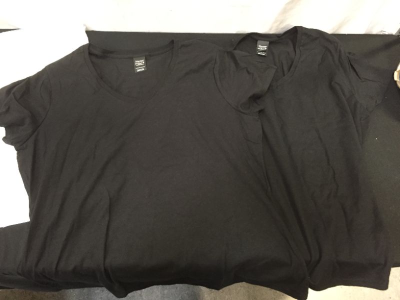 Photo 1 of 2pck V Neck Mens Shirts Black, Large