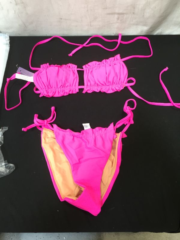 Photo 1 of 2pc NEON PINK Women's Swim wear SMALL