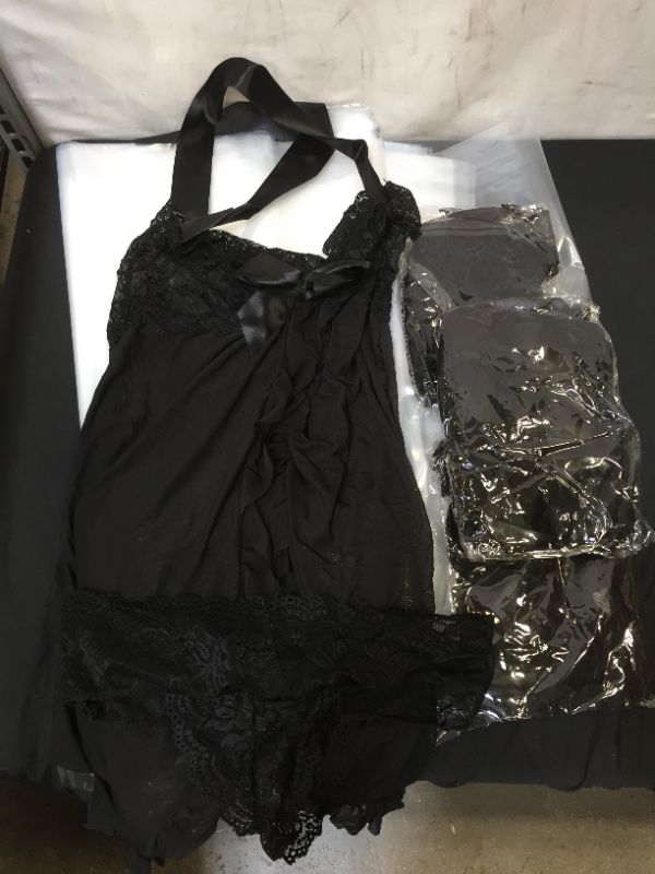 Photo 1 of 4pack - Womens US Medium Black Lace/Sheer 2 Piece