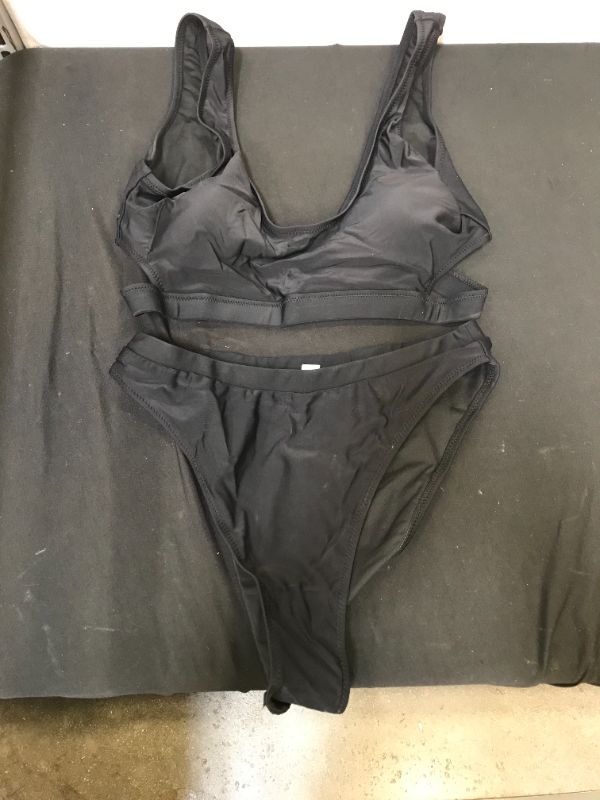 Photo 1 of 2PC WOMENS SWIM WEAR SIZE MEDIUM BLACK