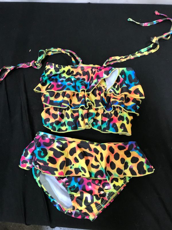 Photo 1 of Girls Size 6 Swim Wear Rainbow Cheetah Print
