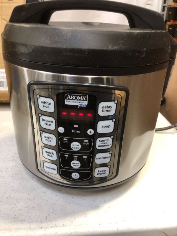 Photo 2 of Aroma Professional Plus ARC-5000SB 20-Cup (Cooked) Digital Rice Cooker, Food Steamer, Slow Cooker, Stainless Exterior/Nonstick Pot