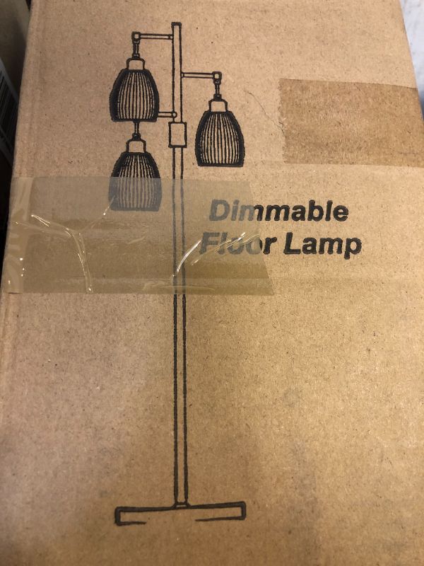 Photo 1 of black dimmable floor lamp with light bulbs included