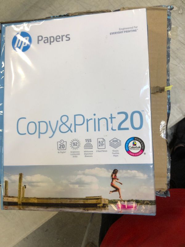 Photo 2 of Hp Everyday Papers Copy and Print Paper, 20-pound, 8-1/2 By 11-inch, 92 Bright, 2400 Sheets/6 Ream Case (200010c)