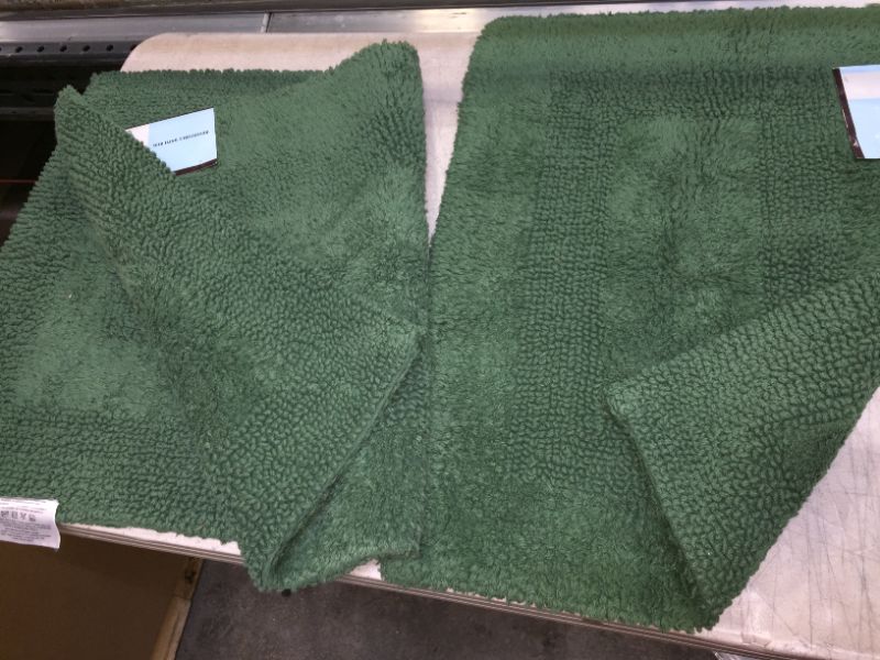 Photo 1 of 2 reversible floor mats bathroom green 34.5 x 20 and 24 x 17.5