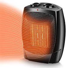 Photo 1 of 1500-Watt 9 in. Electric Personal Ceramic Space Heater with Thermostat
