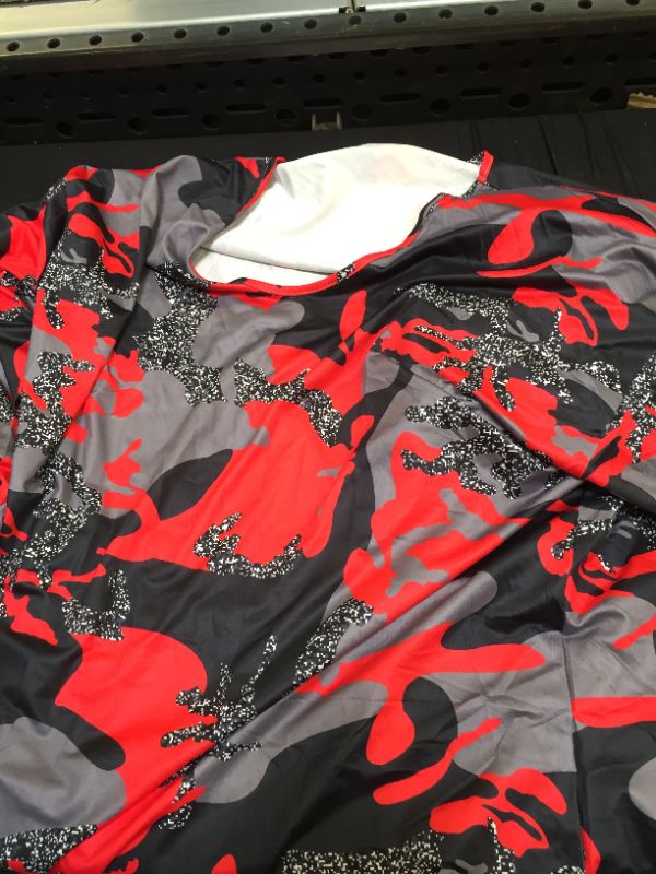 Photo 1 of MEN'S LARGE RED/GREY CAMO LONG SLEEVE 